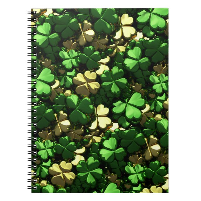 Cuaderno Shamrock verde dorado (Frente)