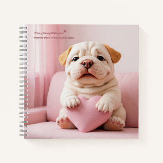 Cuaderno Shar Pei Puppy – Sweet Embrace by WangWang