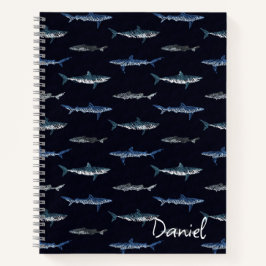 Cuaderno Shark Invasion Pattern