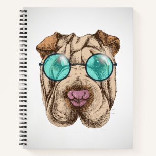 Cuaderno Sharpei En Gafas De Sol