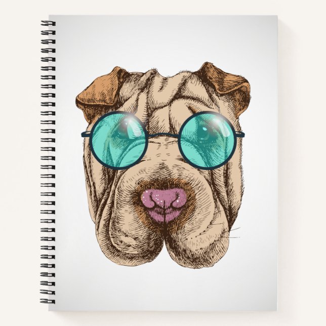 Cuaderno Sharpei En Gafas De Sol (Anverso)