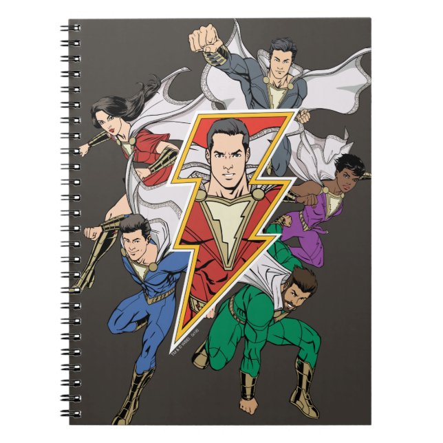 Cuaderno ¡SHAZAM! | Gráfico de la familia Shazam (Frente)