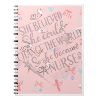 Cuaderno She Believed She Could -- RN Pastel Notebook
