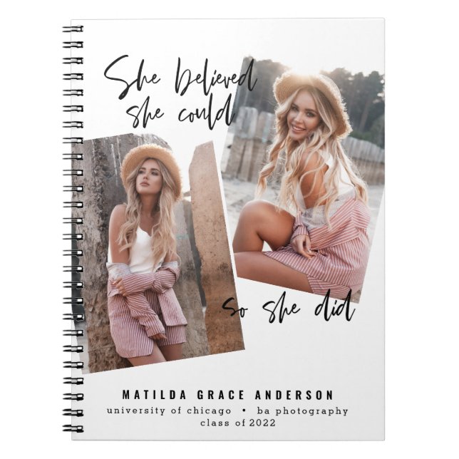 Cuaderno She believed she could so she did graduation (Frente)