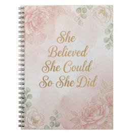 Cuaderno She Believed She Could, So She Did Journal