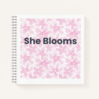 Cuaderno She Blooms Inspirational Floral Notebook