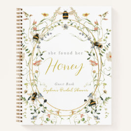 Cuaderno She found her Honey Bridal Shower Guest Book