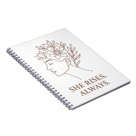 Cuaderno She Rises. Always — Minimalist Empowerment Design