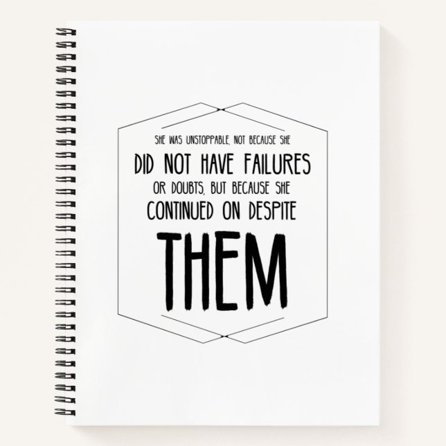 Cuaderno She was unstoppable not because did not have (Anverso)