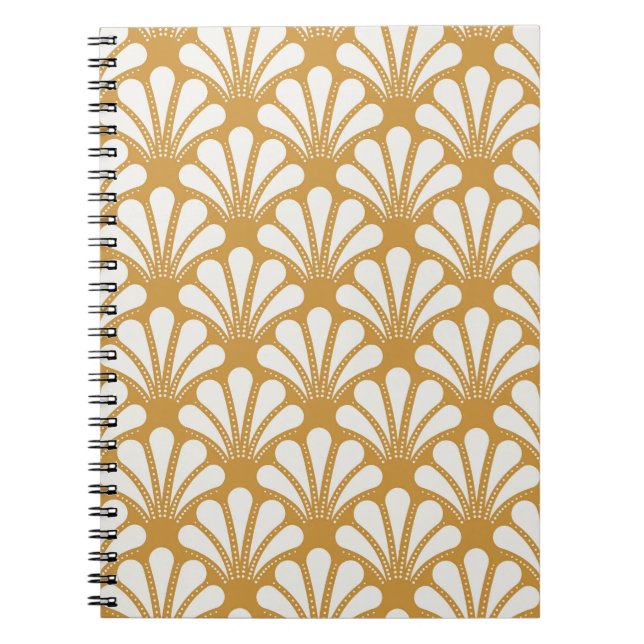 Cuaderno Shell de mar geométrico Art Deco (Frente)