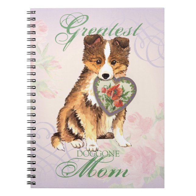 Cuaderno Sheltie Heart Mom (Frente)