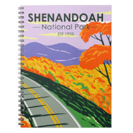 Cuaderno Shenandoah National Park Skyline Drive Virginia 