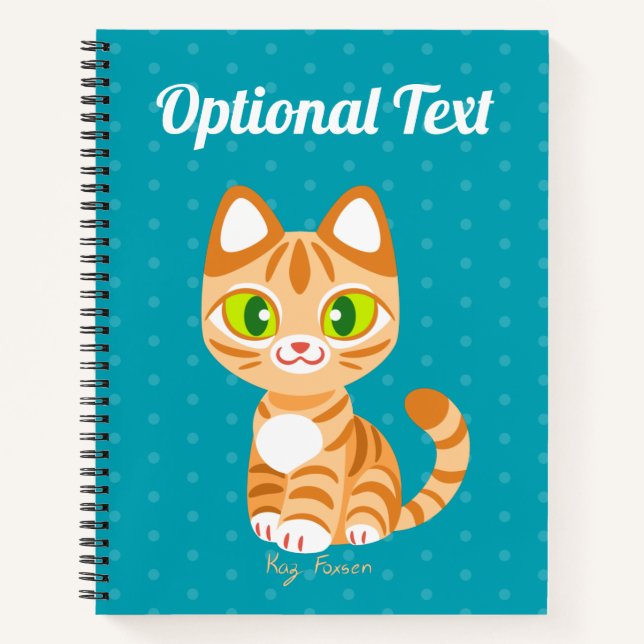 Cuaderno Sherbet el gato Naranja Tabby (Anverso)