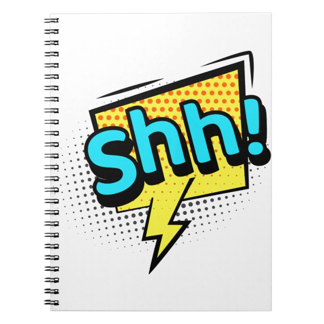 Cuaderno Shh silent funny quote (Frente)