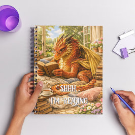 Cuaderno Shhh… Estoy leyendo Dragón de lectura acogedora