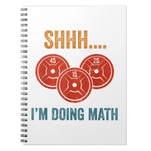 Cuaderno Shhhh estoy haciendo matemáticas levantador de pes