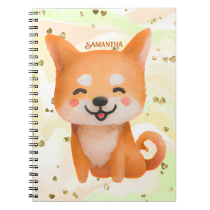 Cuaderno Shiba Inu sonriente
