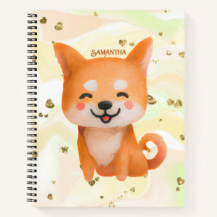 Cuaderno Shiba Inu sonriente