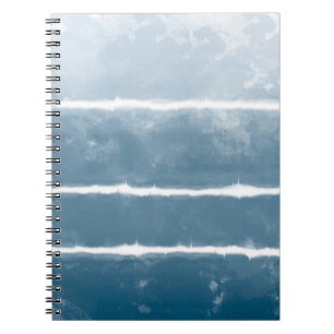 Cuaderno Shibori moderno Ombre Retro Tye Hippie Indigo