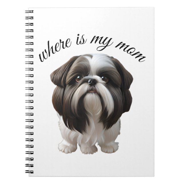 Cuaderno Shih Tzu - ¿Dónde Está Mi Mamá? (Frente)