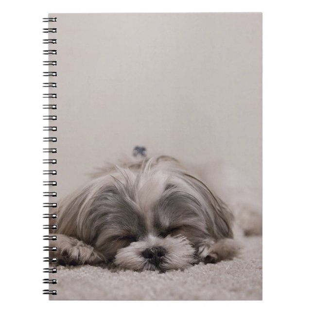 Cuaderno Shih tzu durmiendo perro (Frente)