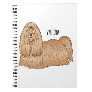 Cuaderno Shih tzu personalizado de pelo largo ilustracion