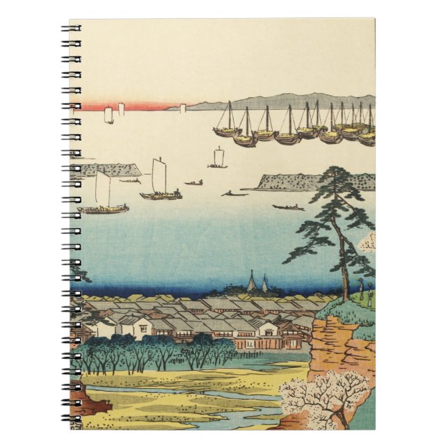 Cuaderno Shinagawa, Japón: Impresión de bloques de madera v (Frente)