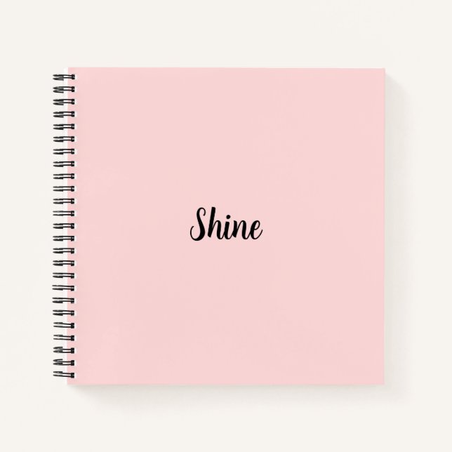 Cuaderno Shine Pink Modern Minimalist Design (Anverso)