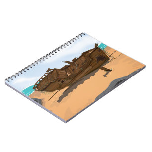 Cuaderno Shipwreck con playas