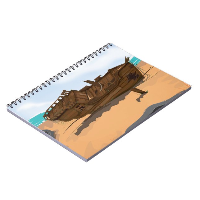 Cuaderno Shipwreck con playas (Lado Izquierdo)