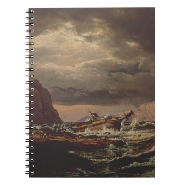 Cuaderno Shipwreck on the Norwegian Coast by Johan Dahl  (Frente)