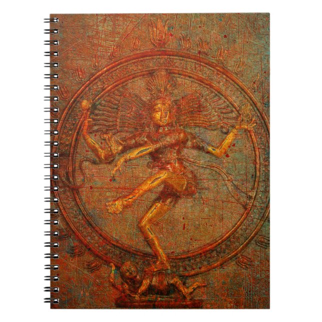 Cuaderno Shiva En Una Superposición De Fondo Dolorosa (Frente)