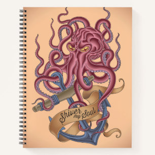 Cuaderno Shiver My Soul   Octopus Tatto