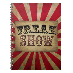 Cuaderno Show de Freak Poster de circo retro