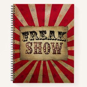 Cuaderno Show de Freak Poster de circo retro