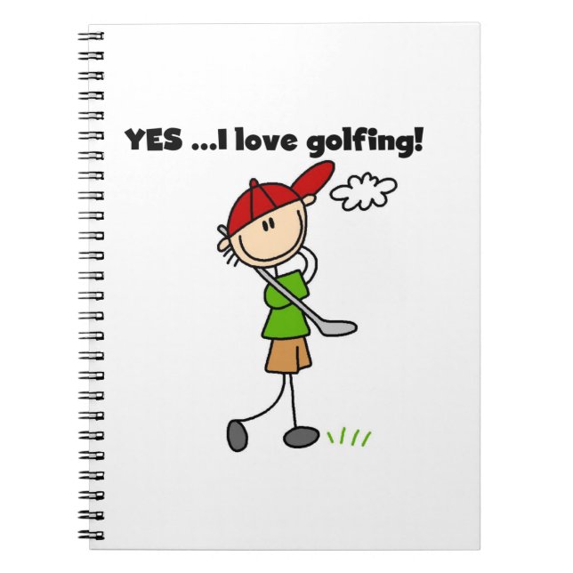 Cuaderno Sí, amo jugar golf (Frente)