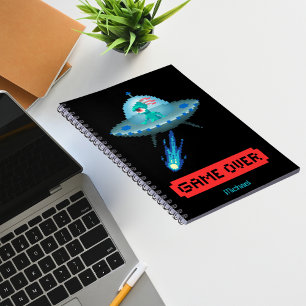Cuaderno Sí, creo en el arte de píxeles de ovni de nave esp