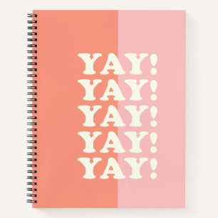 Cuaderno ¡Sí! El levantamiento positivo inspirando rosa y c