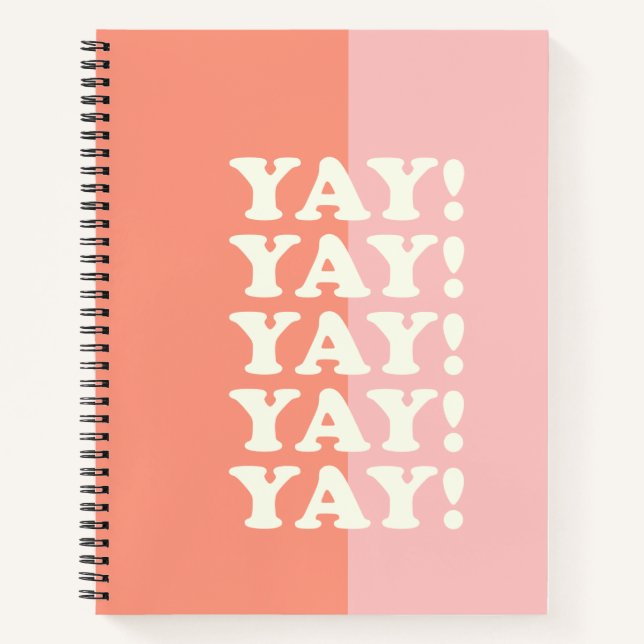 Cuaderno ¡Sí! El levantamiento positivo inspirando rosa y c (Anverso)