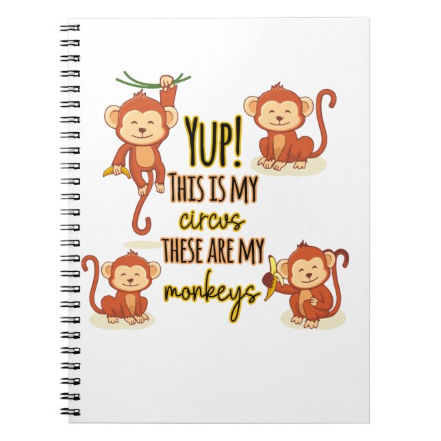 Cuaderno ¡Sí! Este es mi circo, estos son mis cuatro monos (Frente)