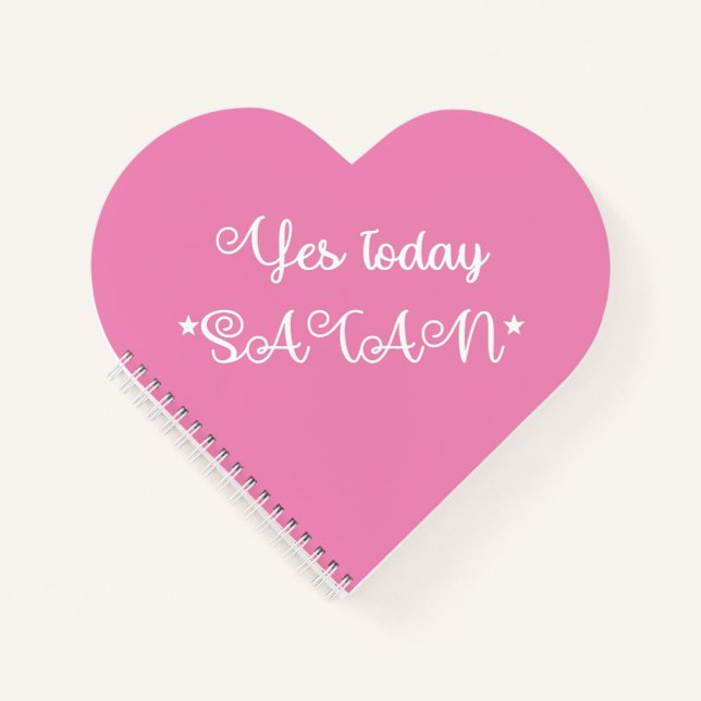 Cuaderno Sí, Hoy Satan Heart Shaped Notebook (Anverso)