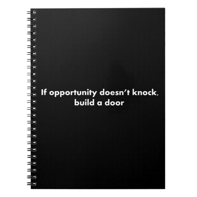 Cuaderno Si la oportunidad no golpea a construir una puerta (Frente)