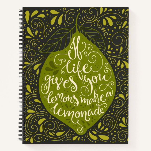 Cuaderno Si La Vida Te Da Lemones Hacen Una Lemonada (Anverso)