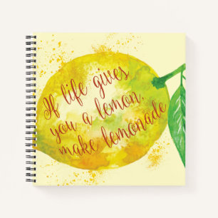 Cuaderno Si La Vida Te Da Un Limón, Haz Lemonade
