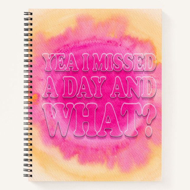 Cuaderno Sí, me perdí un día y ¿qué? Salud mental (Anverso)