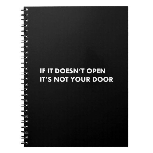 Cuaderno Si no abre, no es tu puerta (Frente)