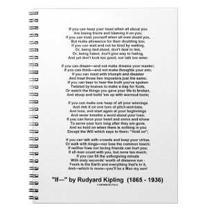 Cuaderno Si poema de Rudyard Kipling (ninguna imagen de