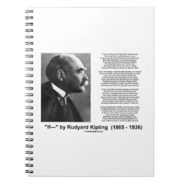 Cuaderno Si- por Rudyard Kipling Motivational Advance Poem