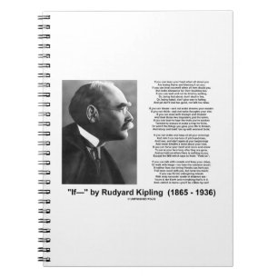 Cuaderno Si- por Rudyard Kipling Motivational Advance Poem