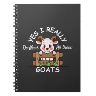 Cuaderno Sí, realmente necesito todas estas cabras Cabra di